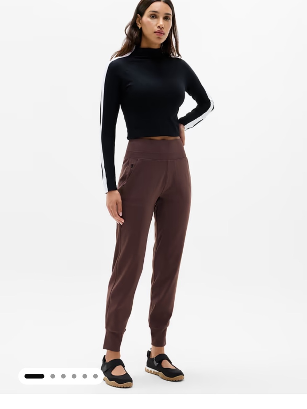 Athleta Women’s High-Rise Venice Jogger Pants in Chocolate Brown Small